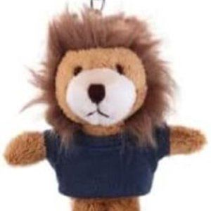 Lion Keychain Stuffed Animal Toy Soft Animal Charm Keyring Cute Plush